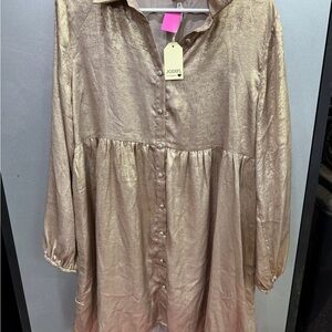 Jodifl Gold Metallic Women's dress